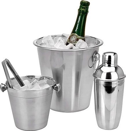 Набор для бармена - ведро для вина, шейкер, емкость для льда Koopman A12401030