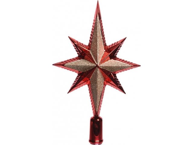 Верхушка Звезда 25 см красная Kaemingk 029099