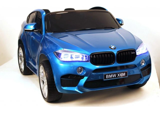 Электромобиль RiverToys BMW-X6-M-JJ2168 двухместный синий глянец