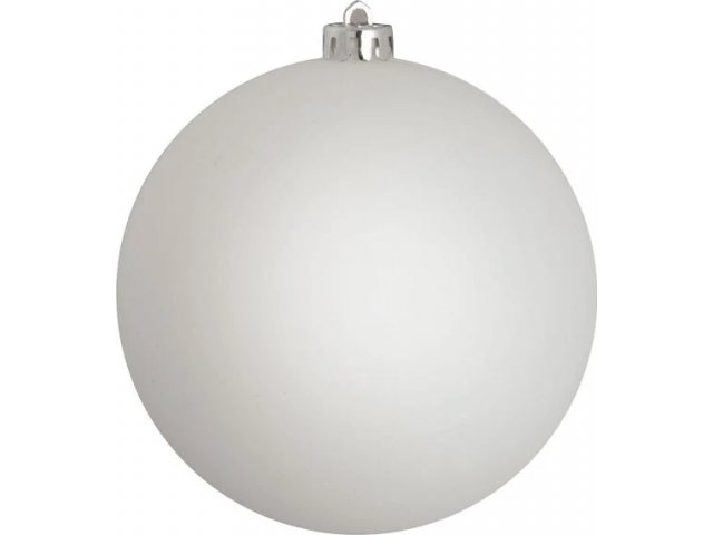 Новогодний шар матовый, белый, диаметр 120 мм, 1 шт в пакете арт. ЕК0437