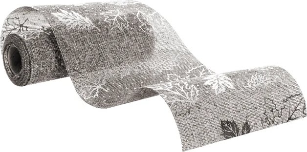 Декоративная лента Резные Листья 270*14 см черненое серебро Koopman