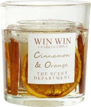 Ароматическая свеча в стакане Win Collection - Апельсин и Корица 9 см Kaemingk