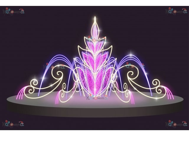 Световой фонтан Decois фиолетовый, 4х8м