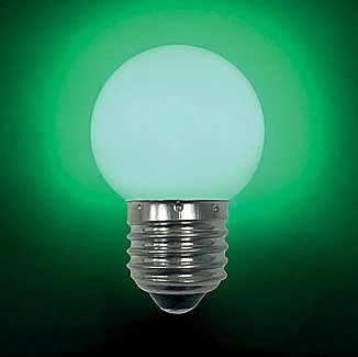 Лампа светодиодная E27 LB-45-Green
