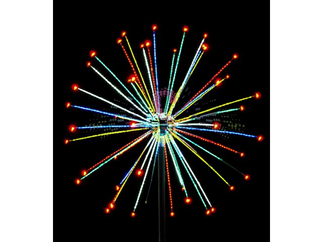Световой фейерверк Шар, диаметр 1,5 м, мульти, 24В, 36 лучей