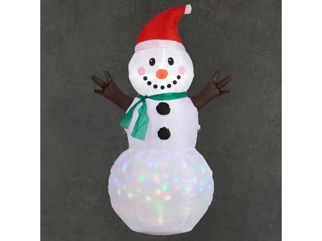 Надувная фигура с подсветкой Снеговик Чарли 120 см, IP44 Edelman