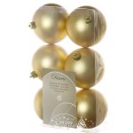 Набор пластиковых шаров, матовые, 80 мм, 6 шт, золото, KAEMINGK 9945531