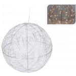 Светящийся шар Сириус 18 см, 30 теплых белых LED ламп, серебряная проволока, батарейки Koopman