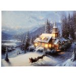 Световая картина Томас Кинкейд Тихая Ночь 60*40 см, 5 теплых белых Led ламп, батарейка Kaemingk 483237-1