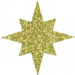 Елочное украшение Звезда многогранная, 150 мм, золото