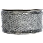 Декоративная лента Сеточка серебряная 400*4 см Kaemingk
