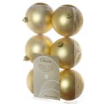 Набор пластиковых матовых шаров 80 мм золотой, 6 шт Kaemingk
