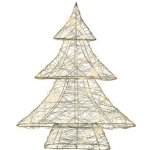 Светящаяся елка Ажурная 40 см 30 теплых белых LED ламп, серебряная проволока, батарейки, таймер Kaemingk 0.4 м