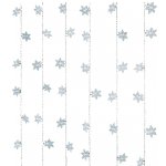 Гирлянда - занавес на окно Снежинки 1.2*1 м, 64 холодных белых LED ламп, прозрачный ПВХ Kaemingk