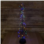 Декоративная светящаяся елка Кассиопея 50 см, 85 разноцветных мини LED ламп, на батарейках Koopman