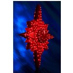 Световая макушка для елки Полярная звезда 550 мм красный