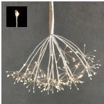 Декор Одуванчик подвесной серебро 40см 160 ламп мерцающий теплый белый свет